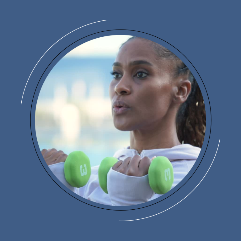 woman working out outside